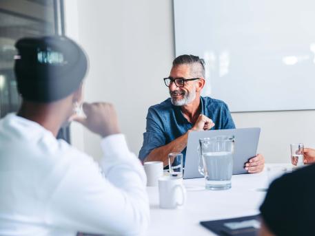 Man in a meeting