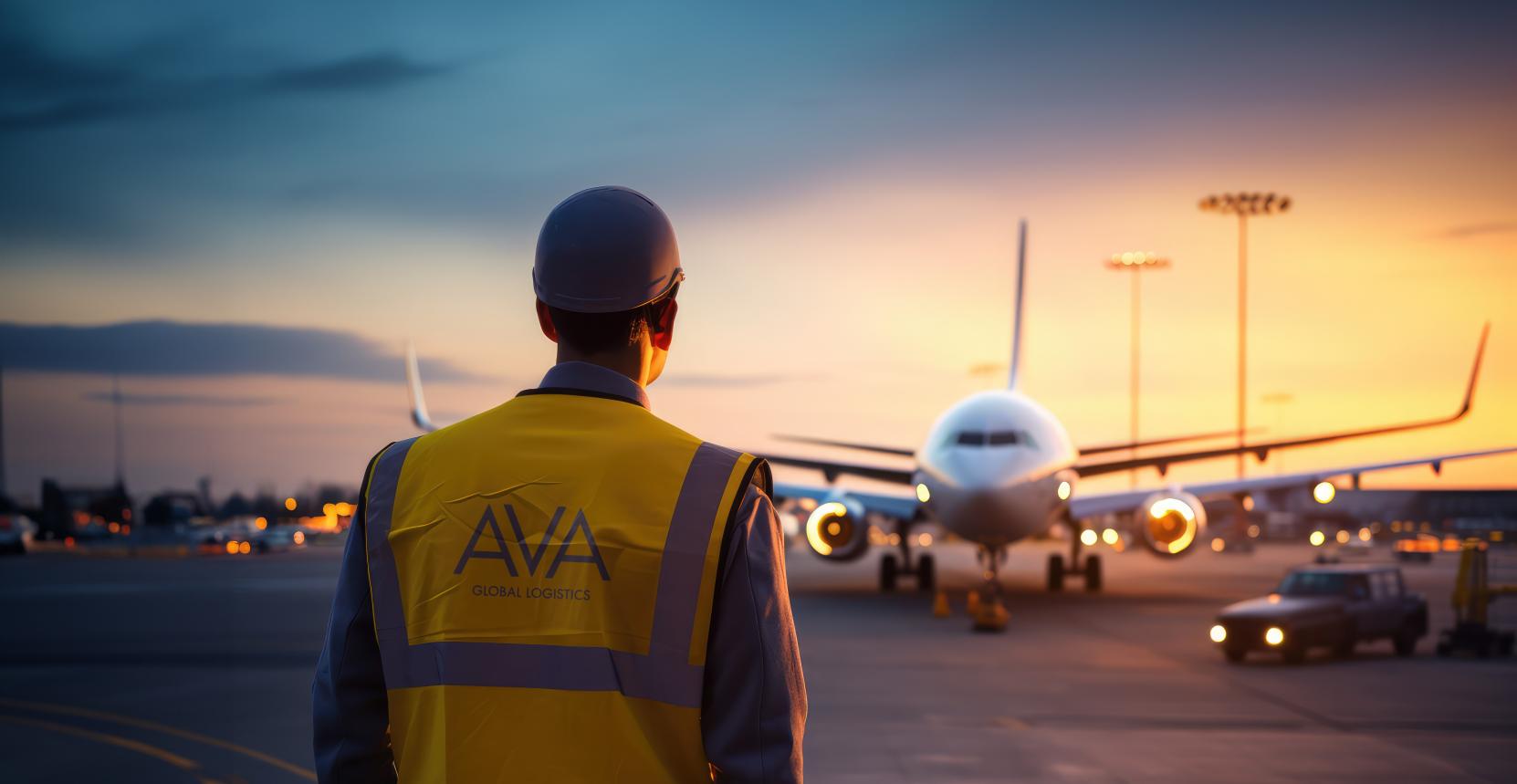 Man in front of airplane